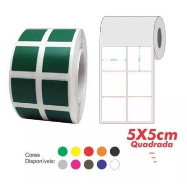 Imagem de Etiqueta 50x50mm 2 Colunas Couche Adesivo - Etiquetas express, BRANCO