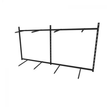 Imagem de Arara de roupas para loja quarto closet 15 peças regulável 200x100 cm 