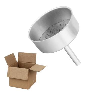 Imagem de Cawla Funil de substituição de panela Moka para 12 xícaras, filtro de funil de alumínio para cafeteira Mocha, prata, 1 unidade