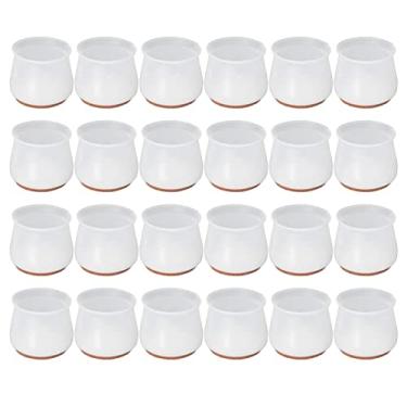 Imagem de Protetores de Piso da Perna da Cadeira de 16pcs, Protetores de Pernas de Cadeira de Silicone Almofadas de Móveis de Feltro, Anti -arranhas Reduzem Ruído Cadeiras Estáveis ​​capa