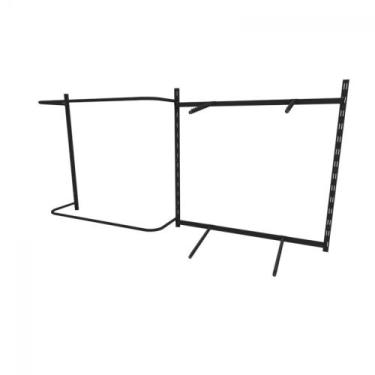 Imagem de Arara de roupas para loja quarto closet 11 peças regulável 200x100 cm 