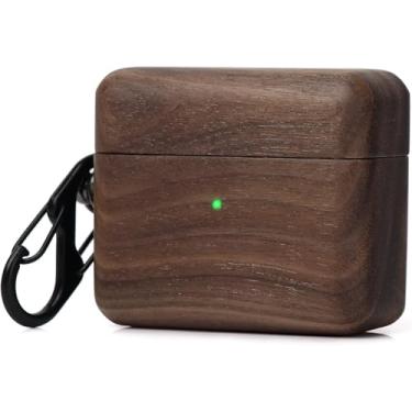 Imagem de Elegância atemporal – Capa de fone de ouvido de madeira natural com cordão para fones de ouvido Huawei (nogueira, Huawei FreeBuds Pro 3/4)