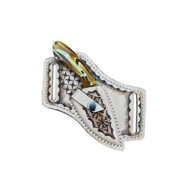 Imagem de Faca Campeira Inox Canivete Personalizada Bainha de Luxo (Dourad)