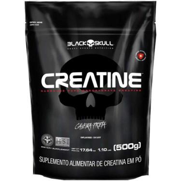 Imagem de Creatina Monohidratada 500g 100% Pura Black Skull Sem Sabor