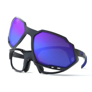 Imagem de Óculos de sol hb rush matte graphite / blue chrome