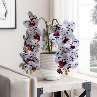 Imagem de 20 Galhos de orquídea Artificial ótima opção para decoração de lavabo 