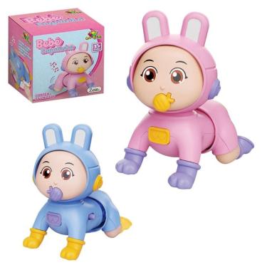 Imagem de Boneca Bebê que Engatinha Crawling Baby Com Luz e Som Brinquedo Infantil