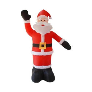 Imagem de Papai Noel Inflável Gigante com Mão Acena - 1,8m - Decoração de Natal 