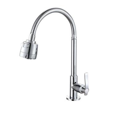 Imagem de Torneira Cozinha Gourmet Flexível Pia Mesa 2 Jatos Metal