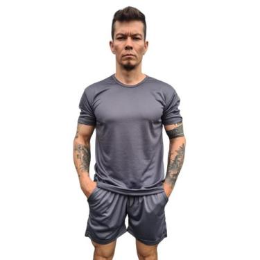 Imagem de Conjunto Academia Short 2 Em 1  Camiseta Dry Fit Masculino - Sem Marca