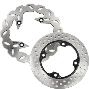 Imagem de Discos de freio dianteiros traseiros rotores para Honda Forza 250 2000-2004, acessórios de motocicleta prata