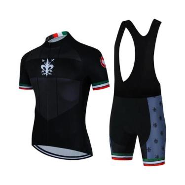 Imagem de Conjunto de Roupas de Ciclismo Masculina para Verão - Camisa e Calças 