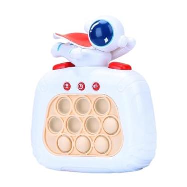 Imagem de Pop It Eletronico Astronauta Fidget Brinquedo De Apertar Anti Stress Para Criança Bolhas Relaxantes Exercício De Memoria Puzzle Game Sensorial Premium Hiperatividade Ansiedade (Rosa, Branco, Azul)