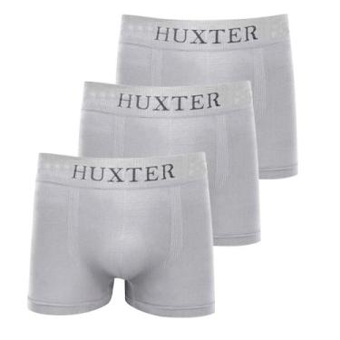 Imagem de Kit 3 Cuecas Masculinas Boxer Microfibra Huxter Cinza, GG