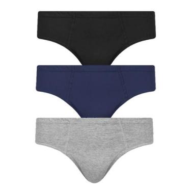 Imagem de Kit 3 Cuecas Masculina Algodão Slip Tradicional - HAVAIANAS, Preto, M