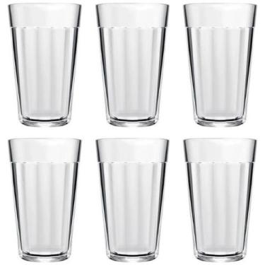 Imagem de Kit 6 Copos Americanos De Vidro Long Drink Lagoão 450ml - Nadir