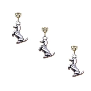 Imagem de Cabeça de dobradiça prata decoração de casa cão salsicha, dobradiça magnética conta-gotas pendurado, tampas de cabeça de dobradiça magnética, tampa de pino de dobradiça de porta (prata)