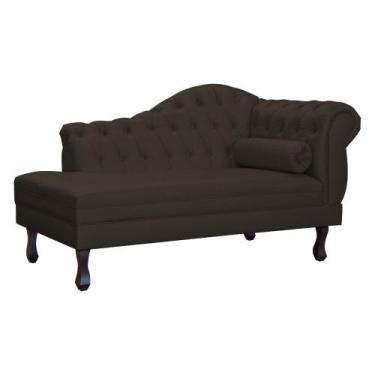 Imagem de Recamier Divã Namoradeira Larissa Lado Esquerdo belo tok - Suede, Marr