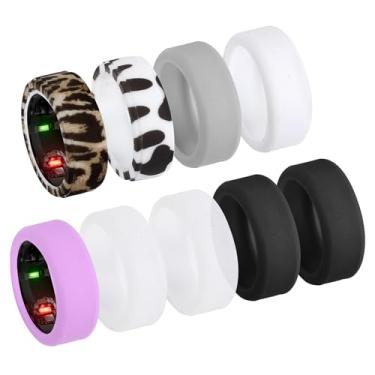 Imagem de Wingoden 9 peças de capa de anel compatível com anel Oura Gen 4/3, protetor elástico de silicone antiarranhões para malhar, academia, mulheres, homens, P