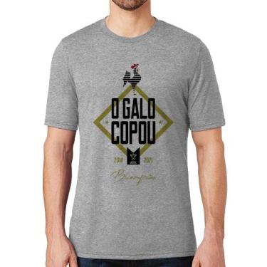 Imagem de Camiseta O Galo Copou! - Foca na Moda, Cinza, P