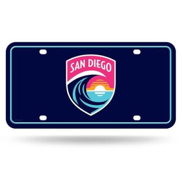 Imagem de Rico Industries NWSL San Diego Wave FC Metal Auto Tag 15,24 cm x 30,5 cm - Ótimo para caminhão/carro/SUV