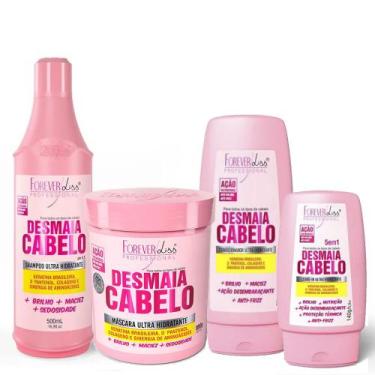 Imagem de Kit Desmaia Cabelo Sham. Cond. Leave-in e Masc Forever Liss - Forever 