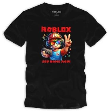 Imagem de Camiseta Roblox personalize seu nome Adulto e Infantil menina e menino