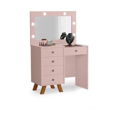 Imagem de Penteadeira Nice com LED Rosê - CasaH