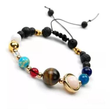 Imagem de Pulseira Sistema Solar 8 Planetas Galaxia Shambala - Minymix