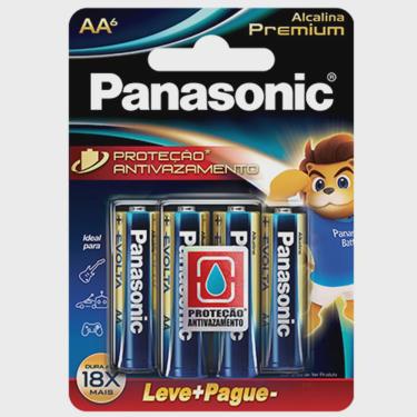 Imagem de Pilhas alcalinas premium aa panasonic blister com 6 unidades LR6EGR/6B