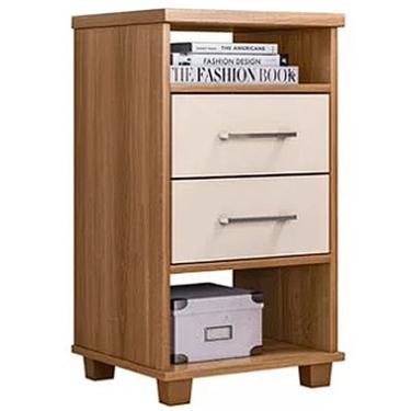 Imagem de Mesa de Cabeceira Valente com 2 Gavetas Rud Rack - Mell Off White