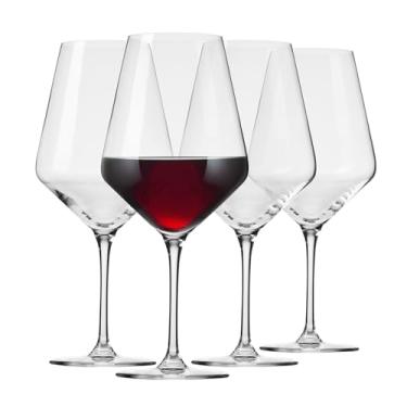 Imagem de Krosno Taças de vinho tinto cristal | Conjunto de 4 | 623 g | Coleção Avant-Garde | Ideal para casa, restaurante e recepções | Pode ser lavado na lava-louças