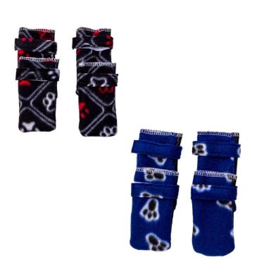 Imagem de Kit 2 Sapatos Para Cachorro - Preto E Azul G