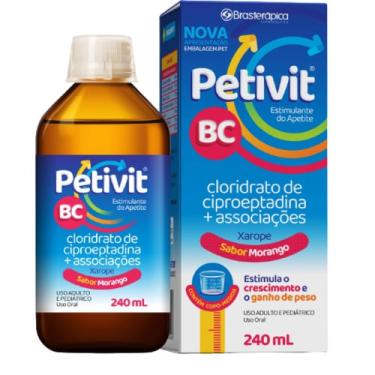Imagem de Petivit bc estimulante apetite 240ML sb. Morango kit com 2 frascos