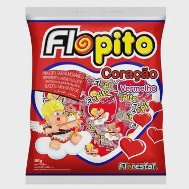 Imagem de Pirulito Coracao Morango 500g Florestal