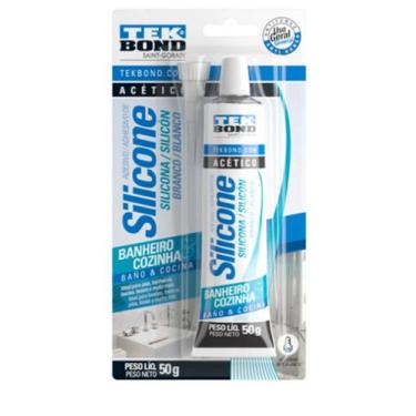 Imagem de Silicone Acetico Multiuso Branco 50G - Bisnaga - Tekbond