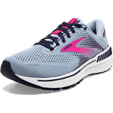 Imagem de Brooks Tênis de corrida feminino Adrenaline GTS 22 Supportive, Kentucky Azul/Pavão/Rosa, 35