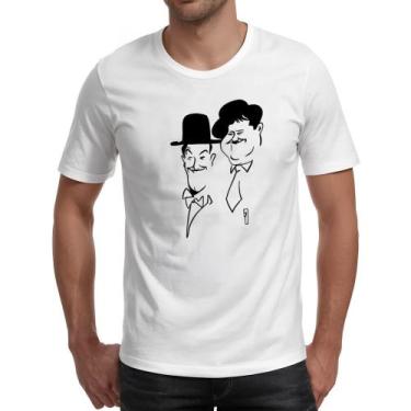 Imagem de Camiseta Unissex Gordo e o magro linear art - Alearts, EG