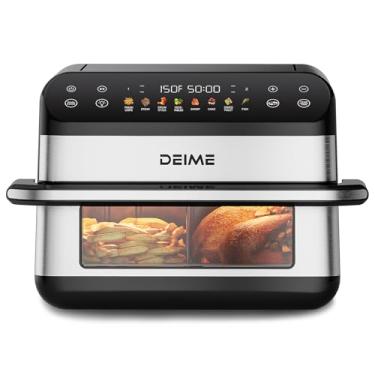 Imagem de deime Fritadeira A Ar Deime 10,6 Qt Sem Óleo, 1800 W, Grande Capacidade, Fritadeira A Ar, Fogão Saudável Com 8 Predefinições, Fritadeira A Ar Grande Para Famílias, Janela De Cozimento Visual, Cesto