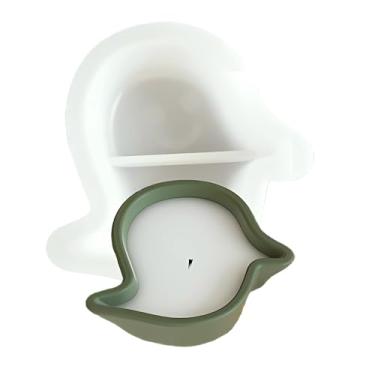 Imagem de XMOX Molde de resina para tigela, organizadores de silicone Spectre para cimento de concreto, molde de vaso de suculentas de resina fantasma, pratos de recipiente de joias, pote de vela, prato de