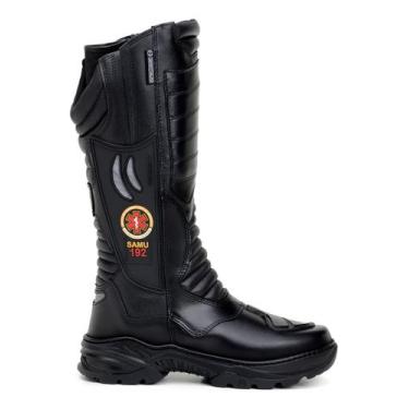 Imagem de Bota Samu Resgate Cano Alto Couro Legítimo Refletiva Zíper - SPECTRUN 