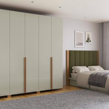 Imagem de Guarda Roupa com 6 Portas e 4 Gavetas 270cm Freijó Madeiraddo