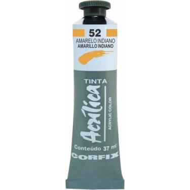 Imagem de Tinta Acrílica 37ml 052 Amarelo Indiano Corfix, 052 - AMARELO INDIANO