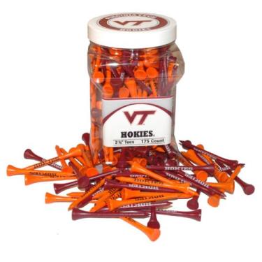 Imagem de Camisetas de golfe Team Golf NCAA 6,35 cm, pacote com 175, tamanho regular, várias cores de equipe, Virginia Tech Hokies