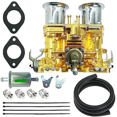 Imagem de Trucktok Carburador de substituição 18990035 44 IDF para Carburador Weber 44 mm Carb 2 Barrel 1968-1979 Transportador Beetle Car Air Buzina 18990030 (Dourada)