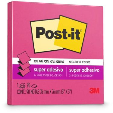 Imagem de Bloco De Recado Post-it Pop Up Refil R330 76x76mm Rosa - 3m
