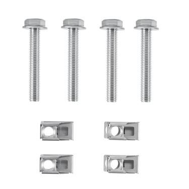 Imagem de PCYMYN Kit de hardware de coletor de escape com parafusos de flange e porcas em U compatíveis com Chrysler Aspen Dodge Dakota Challenger Ram 1500 Jeep Wrangler substitui 03442 6036734AA 6036684AA (4)