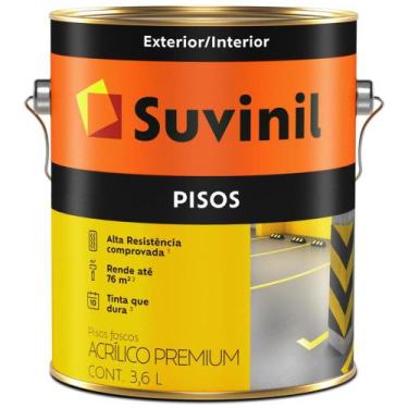 Imagem de Tinta Acrílico Premium para Cimentos e Pisos 3,6 Litros Cinza - 534199
