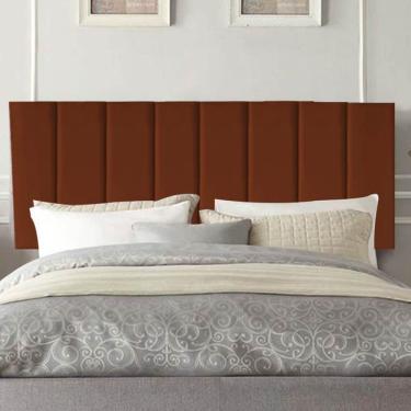 Imagem de Painel Estofada Carla 100cm Solteiro Para Cama Box Quarto Suede Terracota Telha - Gat Magazine