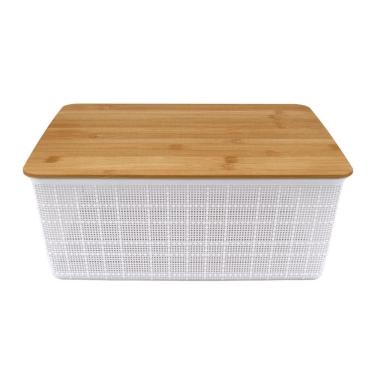 Imagem de Caixa Organizadora Com Tampa Bambu 12l - Acasa